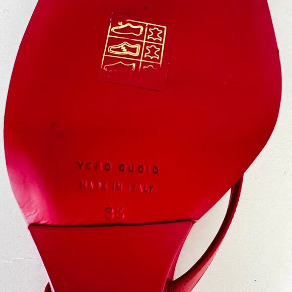 Gia Borghini x RHW Rosie Sandals Slingback Heeled Wedges Leather 36 (US6) - Picture 11 of 13